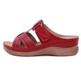 thumbnail image 4 of Zapatillas de suela gruesa para mujer cómodas sandalias de cuña con plataforma hueca y punta abierta, 4 of 9