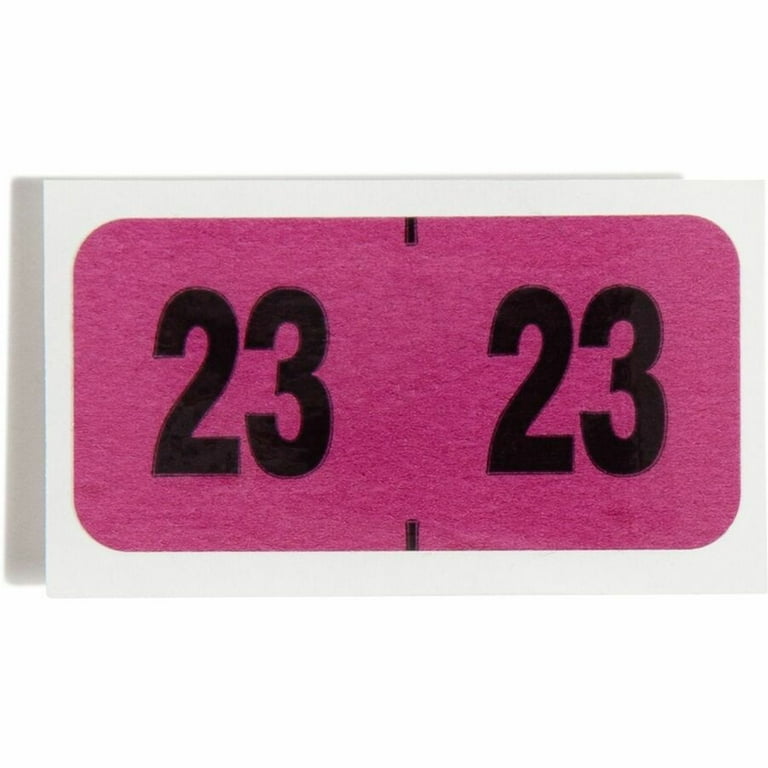 Numerical End Tab File Folder Labels, 2, 1.5 x 1.5, Pink, 250/Roll Numerical End Tab File Folder Labels, 2, 1.5 x 1.5, Pink, 250/Roll