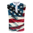 thumbnail image 5 of Camisas de Suéter para Hombre, Moda Casual sin Mangas, Cremallera de Impresión Turndown Tanque Deportivo, 5 of 5