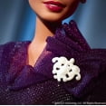 thumbnail image 7 of Barbie Inspiring Women Ella Fitzgerald Collectible Doll, Approx. 12-in, Wearing Purple Gown, with Microphone, 7 of 7