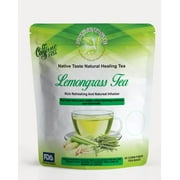Lemongrass Tea - 20 Pyramid Corn Fiber Teabags- 100% Sun Dry Cut and Sift Tea Leaves in Pyramid Teabags- 100% Natural Taste and Organic