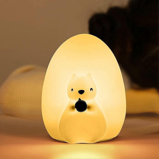 Children's Night Light, Cute Silicone Baby Night Light, With Touch Control, Squeezable Portable