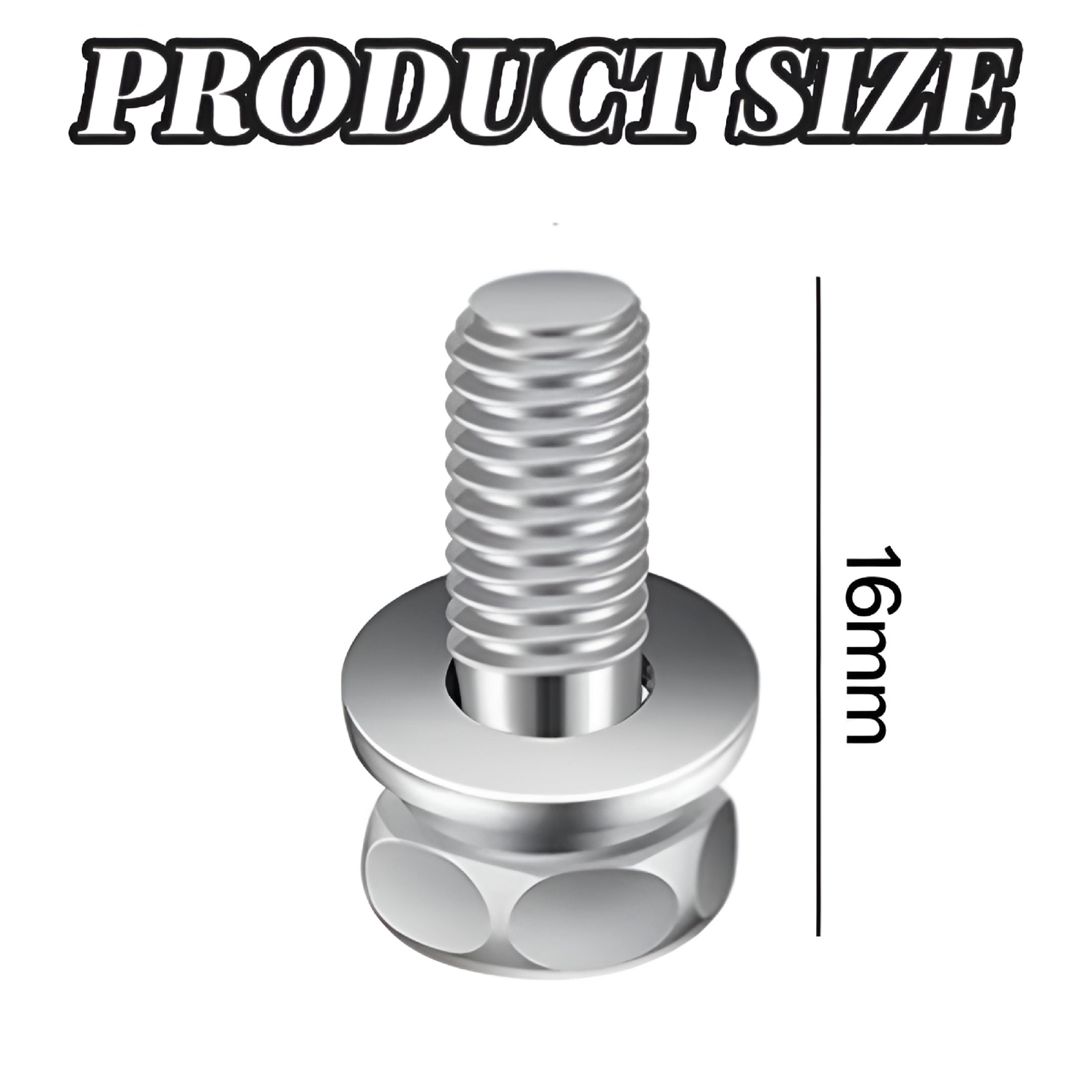 6 Pack M6x16mm Battery Terminal Bolts & Nuts Stainless Steel 304 for