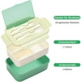 thumbnail image 3 of Fiambrera infantil con 3 compartimentos, Bento Box Adult 1400 ml Fiambrera para adultos y niños, Apta para microondas y lavavajillas Azul, 3 of 5