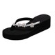 thumbnail image 2 of SAILING Mujer Rhinestone Tacón Inclinado Punta Abierta Zapatillas con Nudo De Lazo Zapatos con Clip Sandalias Cómodas Sandalias De Playa Cómodas Casuales Zapatos Flip Flop, 2 of 4