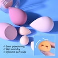 thumbnail image 4 of 6/7pcs Makeup Sponges Egg Blender Cosmetics Powder Puff Foundation Blush Mini Puffs Make Up Sponge Beauty Tools Accessories purple 02, 4 of 6