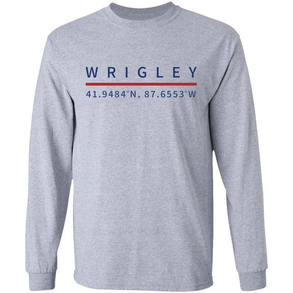 Wrigley Field Coordinates Long Sleeve T-Shirt