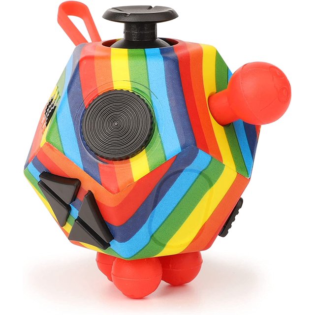 BEMS-1Pcs juguetes cubo alivio del estrés juguetes para aliviar la ansiedad 12 lados