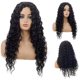 thumbnail image 2 of Peluca HUOGUO, pelo largo, pequeño, rizado, negro, 57 cm, para mujer, 2 of 5