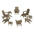 thumbnail image 1 of Palms Chaise Adirondack Pliante Moderne en Poly 12 Pcs avec Ottoman et Table d'Appoint, 1 of 9