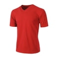 thumbnail image 2 of Ma Croix Mens Active Solid V-Neck T-Shirts Heavy Blend Cotton Short Sleeve, Up to 5XL, 2 of 4