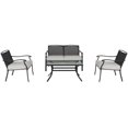 Mainstays Alexandra Square 4 Piece Outdoor Patio Conversation Set