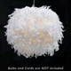 thumbnail image 2 of Pantalla de lámpara colgante de plumas blancas para techo, pantalla no eléctrica con pantalla reducida para sala de estar, comedor, dormitorio, 40 cm, 2 of 5