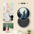 thumbnail image 5 of Glass Refrigerator Magnet 6Pcs Magnetic Fridge Sticker,Decor for Kitchen,Whiteboard,Cabinet,Howling Wolf Under Full Moon Art, 5 of 5