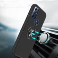 thumbnail image 3 of For Motorola Moto G Play 2023 CHIEF Oil Painted Magnetic Ring Stand Hybrid Case Cover - Black, 3 of 3