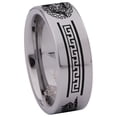 thumbnail image 3 of Ancient Wolf and Raven Tungsten Carbide Ring, 3 of 9