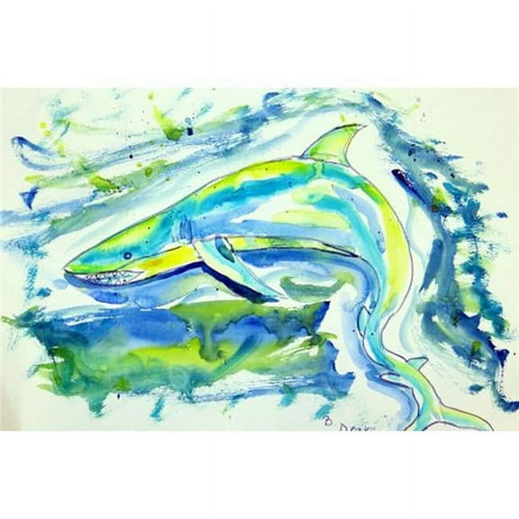 Betsy Drake TP357 24 x 30 in. Green Shark Outdoor Wall Hanging