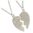 thumbnail image 4 of Silver Tone Broken Heart "I Love You With All My Heart" Sweetheart Pendant Necklaces Set Ladies Adult Female Women, 4 of 4
