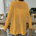 thumbnail image 6 of gakvbuo Long Cardigan Sweaters For Women Women Casual Hollow Out Solid Color Buttonless Jacket Cardigan Tops, 6 of 7