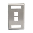 thumbnail image 1 of PLACA FRONTAL, ID, INOXIDABLE, 1 ELEMENTO, 2 PUERTOS, 1 of 1