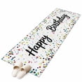 thumbnail image 2 of Runner Rug 2 x 6 Ft, White Birthday Washable Non-Slip Floor Mat for Kitchen Hallway/Entryway, Colorful Confetti Ribbons Polka Dots Classroom Long Kitchen Runner Area Rugs for Living Room, Low-Profile, 2 of 7