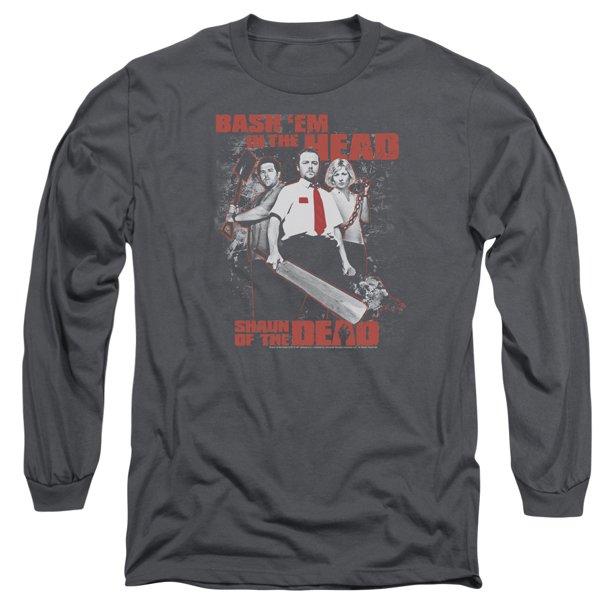 Shaun Of The Dead Zombie Comedy Movie Bash Em Adult Long Sleeve T Shirt Walmart Com