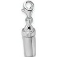 thumbnail image 2 of Sterling Silver Amore La Vita Rhodium-Plated Polished Baby Bottle Charm (36 X 8) Made In China qcc171, 2 of 5