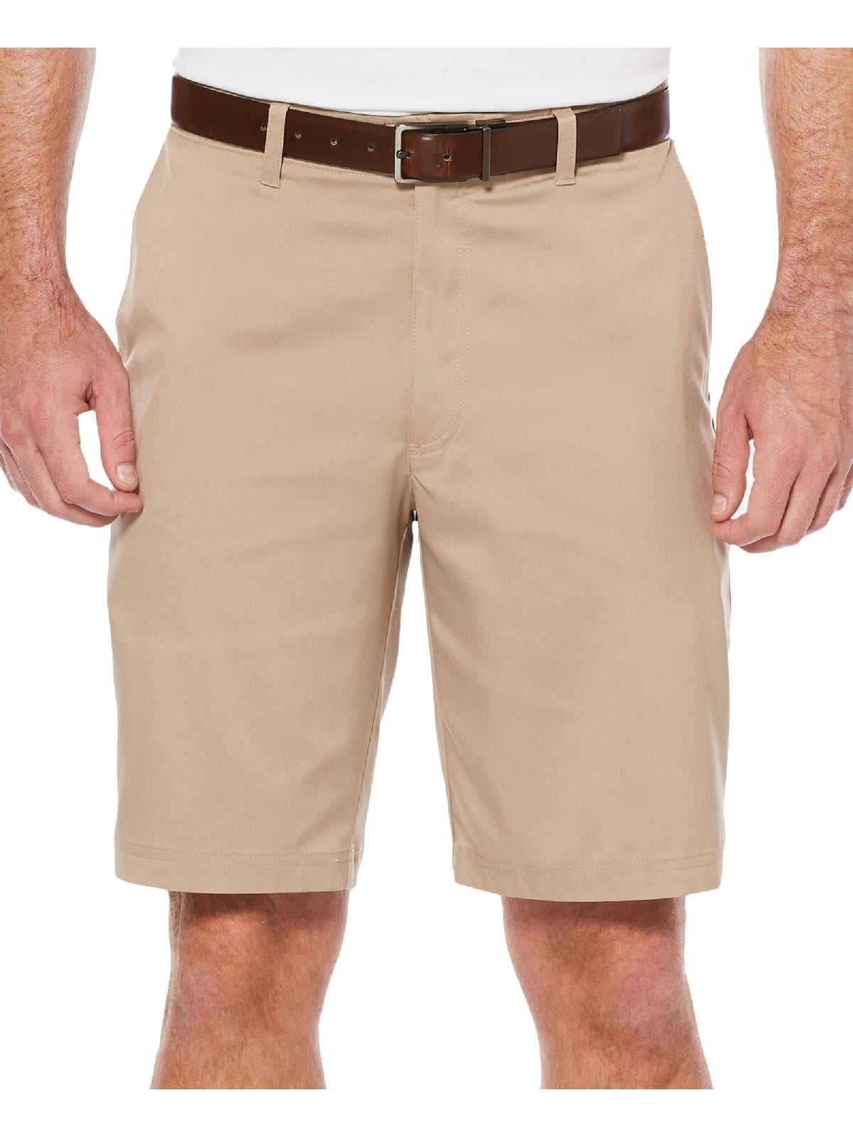 PGA Tour Mens Woven Flat Front Khaki Shorts