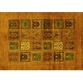 thumbnail image 1 of Ahgly Company Indoor Rectangle Abstract Yellow Modern Area Rugs, 2' x 5', 1 of 4