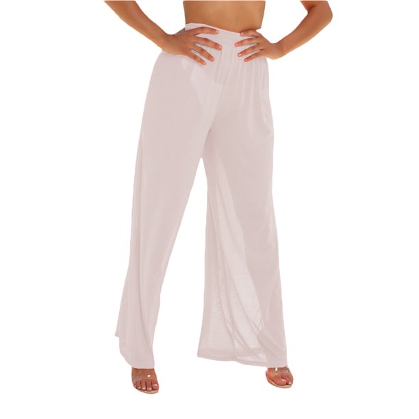 TFFR Women Mesh Pants, See Through Sheer Beach Swimsuit Bikini Bottom