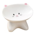 thumbnail image 2 of Runkheen Ceramic 15° Tilted Raised Cat Bowl, Anti Vomiting Spine Protection Feeding Dish for Kitten Adult Cats Small Dogs, 2 of 7