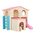 thumbnail image 4 of Wooden Hamster House Hut, Hamster Fun House Toy Multifunctional Fun Safe Durable  For Exercise For Play, 4 of 8