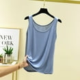 thumbnail image 1 of Mareep Blouses Sans Manches pour Femmes M-2TG T-shirt Sans Manches à Col Rond Ample Uni pour Femmes Home Top Chandail Mince de Base, 1 of 5