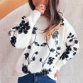 thumbnail image 6 of Ounisa Women's Floral Sweaters Fall Winter Crew Neck Pullover Tops Long Sleeve Casual Loose Sweater Knit, 6 of 6