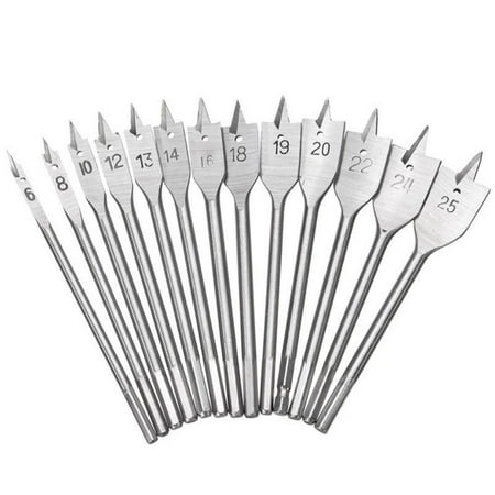 

SENRISE Flat Wood Spade Drill Bit Hole Cutter Woodworking Carbon Steel Silver 24mm
