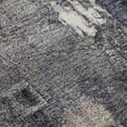 thumbnail image 2 of HomeRoots 677985 8 x 10 ft. Charcoal & Silver Abstract Transitional Washable Machine Made Rectangle Area Rug with UV Protection, 2 of 7