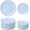 25 * 7" and 25 * 9" iridescent light blue plates, variant on 50 Pcs Iridescent Light Pink Paper Plates 25 × 7'' and 25 × 9'' Disposable Pink Shiny Holographic Foil Dinner Plates for Wedding Baby Shower Birthday Disco Party Glitter Dessert Plate
