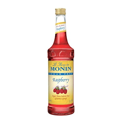 Monin - Sugar Free Raspberry Syrup, Sweet and Tart, Great for Cocktails and Lemonades, Gluten-Free, Non-GMO 750 ml