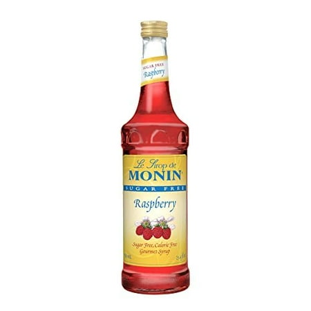 Monin - Sugar Free Raspberry Syrup, Sweet and Tart, Great for Cocktails and Lemonades, Gluten-Free, Non-GMO 750 ml