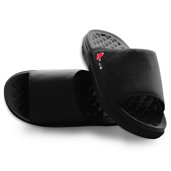Unisex ISlide Black Boston Red Sox Minimalistic Motive Slide Sandals