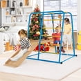 thumbnail image 4 of Costway 6-in-1 Indoor Jungle Gym with Slide Swing Monkey Bars Climbing Ladder Rope Wall, 4 of 10