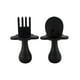 thumbnail image 1 of Grabease Juego de 2 Cubiertos Cuchara y Tenedor de Alimentación , 7+ Meses, Ergonómicas, Libre de BPA, Negro, 1 of 5