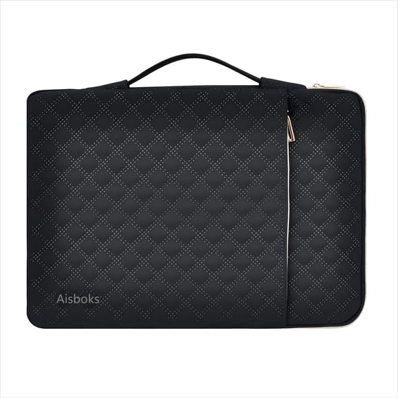 Black Laptop Sleeve 15.6''-17.3'',Zipper Laptop Bag,16''Laptop Case Compatible with Apple MacBook,HP,Dell,Acer,Asus Notebook,Shockproof Soft Padded Cover Carrying Computer Bag