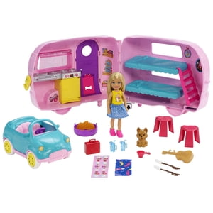 Barbie Club Chelsea Pink Camper Playset with Car