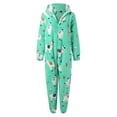 thumbnail image 5 of DHFJKG Unisex Adult Fuzzy Onesie Hoodie Jumpsuits Pajamas Loungewear Flannel Printed Zipper One Piece With Hood For Night Party Comfort Homewear, 5 of 9