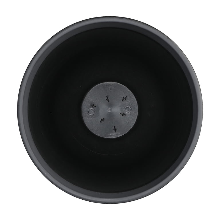 My Texas House Asti Urn Planter, 16 Inch Diameter x 18.1 Inch Height,  Black, 100% Recycled Resin - Walmart.com