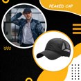 thumbnail image 4 of Gorra de béisbol Qarigey de poliéster para hombres con las últimas tendencias Sombreros Negro Largo 54-59cm, 4 of 6