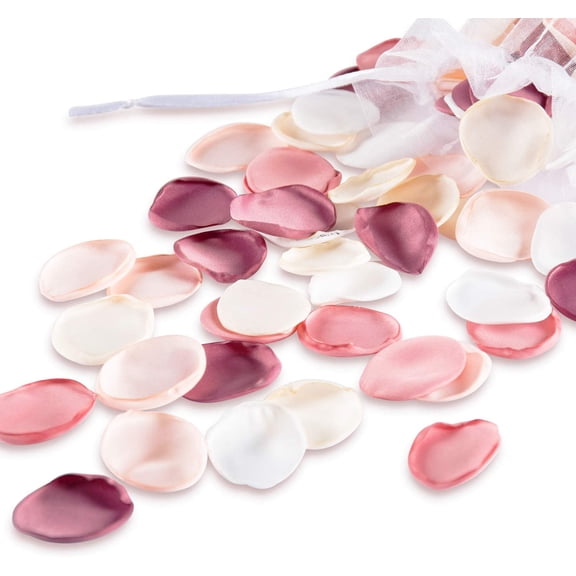 Der Rose 300pcs Artificial Flowers Silk Rose Petals Flower Girl Scatter Petals for Aisle Centerpieces Table Confetti Party Favors Home Wedding Decorations