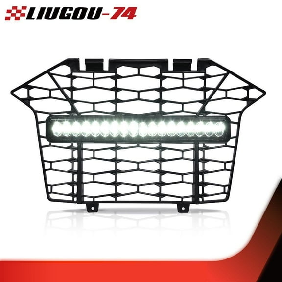 FRONT BUMPER MESH GRILLE GRILL with LED lights suitable for 20-23 POLARIS RZR PRO XP-
