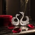 thumbnail image 3 of Luxury Home Decor, Wedding Anniversary Gifts for Couple, Statues for Home Decor, Tabletop Decor, Elegant 2-Piece Matched Swan Couple Set with Embedded Sparkling Crystal Details,, 3 of 8
